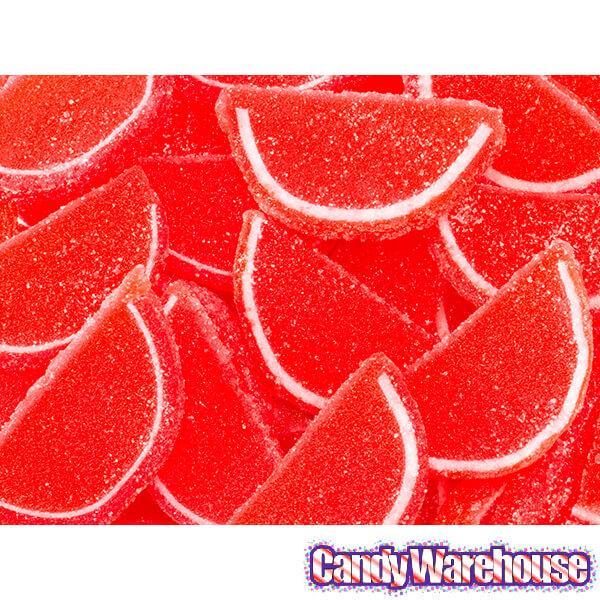 Albanese Candy Fruit Jell Slices - Red Raspberry: 5LB Box - Candy Warehouse