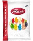 Albanese Gourmet 12-Flavors Gummy Bears: 5LB Bag