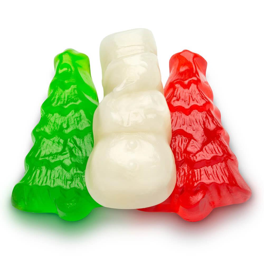 Albanese Gummy Christmas Trees &amp; Snowmen Candy: 5LB Bag - Candy Warehouse