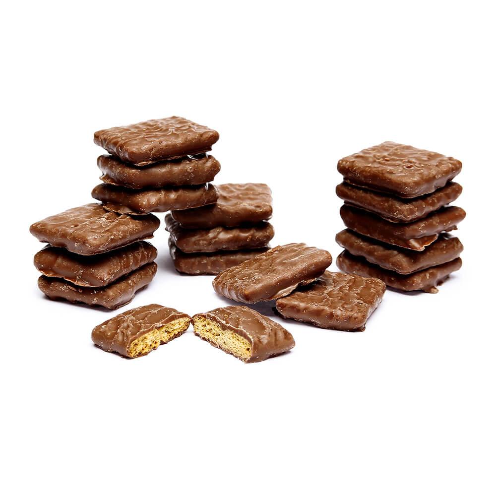 Albanese Milk Chocolate Covered Mini Graham Crackers Candy: 3LB Bag - Candy Warehouse