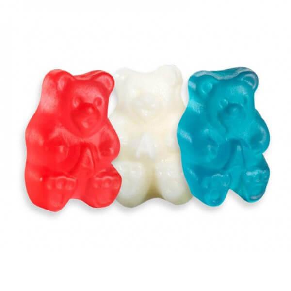 Albanese Patriotic USA Red, White, &amp; Blue Gummy Bears: 5LB Bag - Candy Warehouse