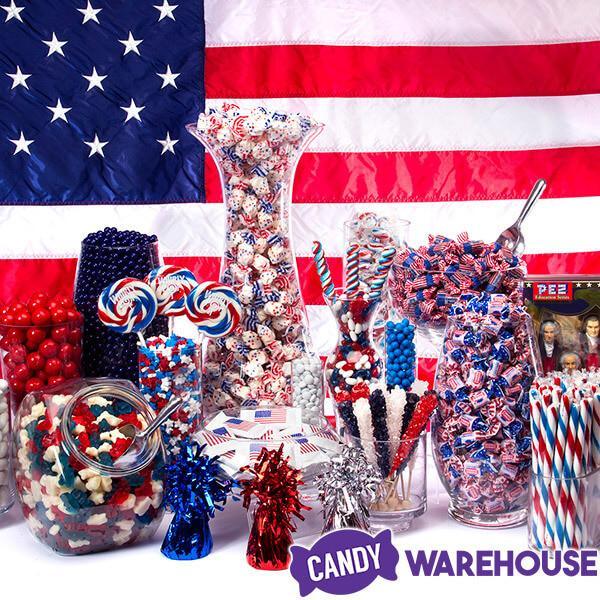 Albanese Patriotic USA Red, White, &amp; Blue Gummy Bears: 5LB Bag - Candy Warehouse