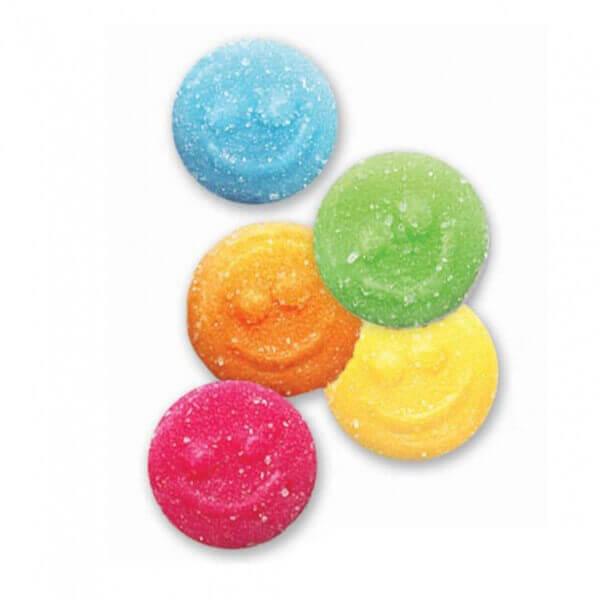 Albanese Sour Gummy Poppers Smiley Face Candy: 4.5LB Bag - Candy Warehouse