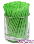 Albert's Candy Powder Filled Plastic Mini Straws - Green Apple: 240-Piece Bag - Candy Warehouse