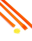 Albert's Candy Powder Filled Plastic Mini Straws - Orange: 240-Piece Bag