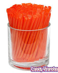 Albert's Candy Powder Filled Plastic Mini Straws - Orange: 240-Piece Bag