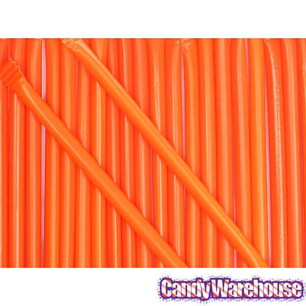 Albert's Candy Powder Filled Plastic Mini Straws - Orange: 240-Piece Bag - Candy Warehouse