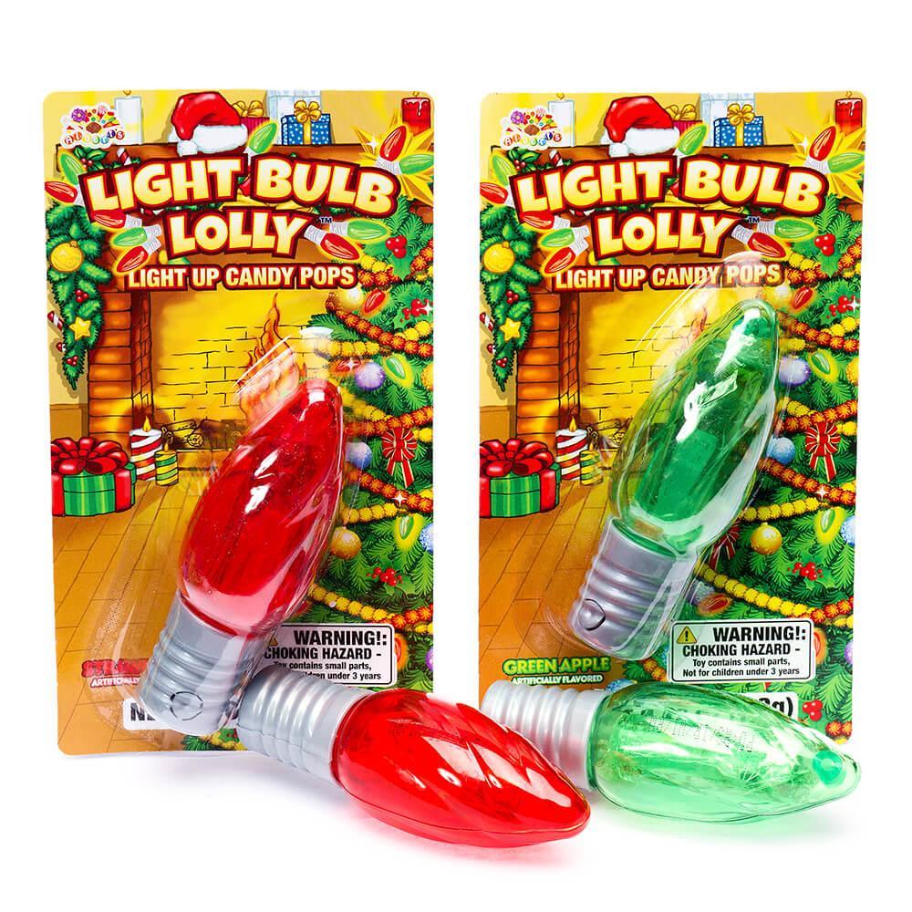 Albert&#39;s Christmas Light Bulb Lollipops: 12-Piece Display