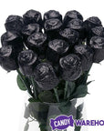 Albert's Foiled Milk Chocolate Roses - Black: 20-Piece Bouquet - Candy Warehouse