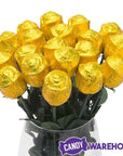 Albert's Foiled Milk Chocolate Roses - Gold: 20-Piece Bouquet