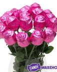 Albert's Foiled Milk Chocolate Roses - Hot Pink: 20-Piece Bouquet