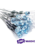 Albert's Foiled Milk Chocolate Roses - Light Blue: 20-Piece Bouquet - Candy Warehouse