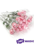 Albert's Foiled Milk Chocolate Roses - Pink: 20-Piece Bouquet - Candy Warehouse