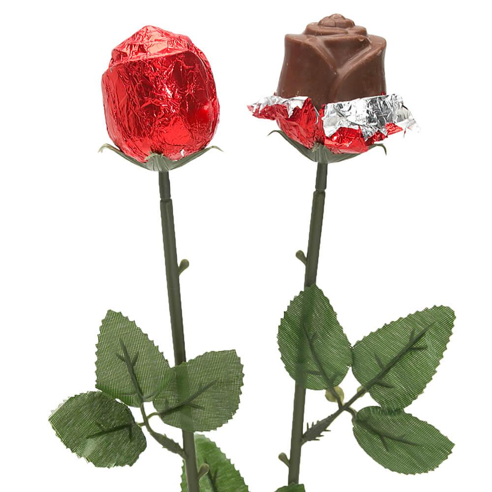 Albert's Foiled Milk Chocolate Roses - Red: 20-Piece Bouquet - Candy Warehouse