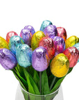 Albert's Foiled Milk Chocolate Tulips: 18-Piece Bouquet - Candy Warehouse