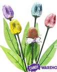 Albert's Foiled Milk Chocolate Tulips: 18-Piece Bouquet - Candy Warehouse