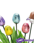 Albert's Foiled Milk Chocolate Tulips: 18-Piece Bouquet - Candy Warehouse