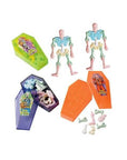 Albert's Scary Skeletons Interlocking Bones Candy Coffins: 12-Piece Display - Candy Warehouse