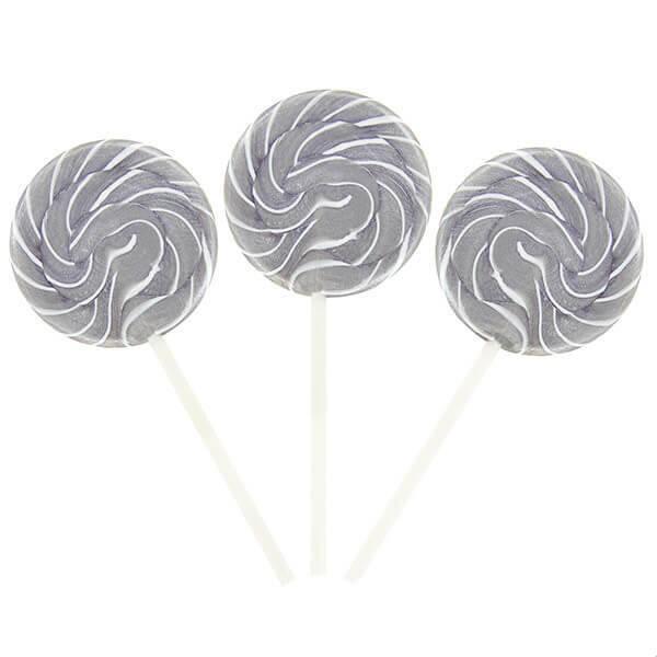 Albert's Silver Pearl 1.5-Ounce Swirl Pops - Blackberry: 12-Piece Box - Candy Warehouse