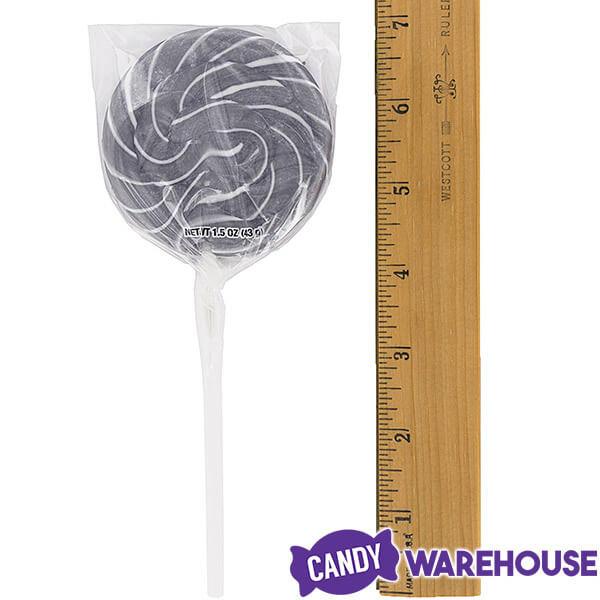 Albert's Silver Pearl 1.5-Ounce Swirl Pops - Blackberry: 12-Piece Box - Candy Warehouse