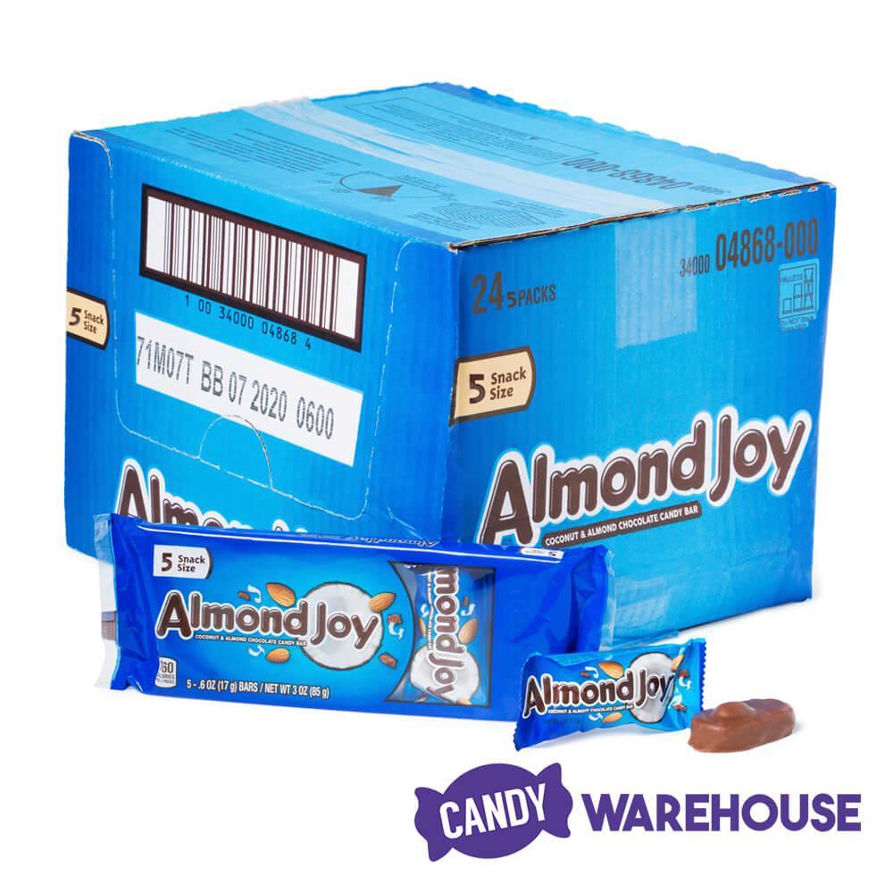 Almond Joy Snack Size 5-Pack - 24-Piece Box | Candy Warehouse