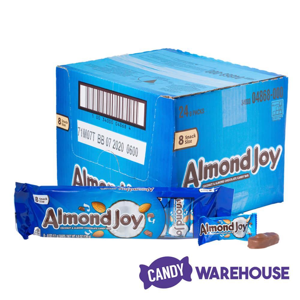 Almond Joy Snack Size 8-Pack - 24-Piece Box | Candy Warehouse