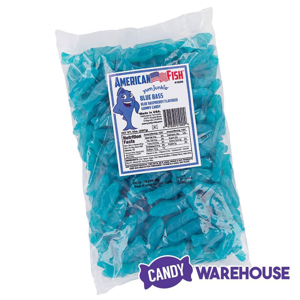 American Fish Chewy Candy - Blue: 5LB Bag - Candy Warehouse