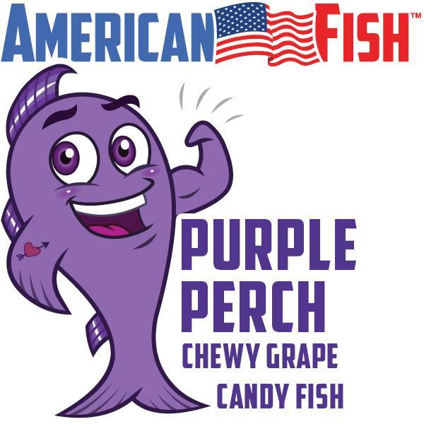 American Fish Chewy Candy - Purple: 16-Ounce Bag - Candy Warehouse