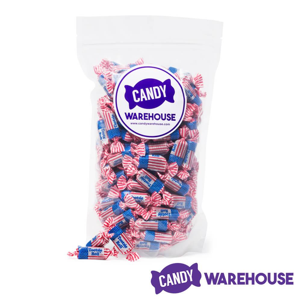 American Flag Tootsie Rolls: 2LB Bag - Candy Warehouse