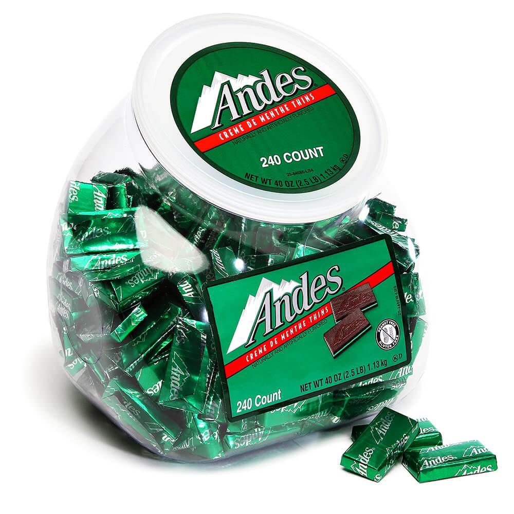 Andes Mints Creme de Menthe: 240-Piece Tub - Candy Warehouse