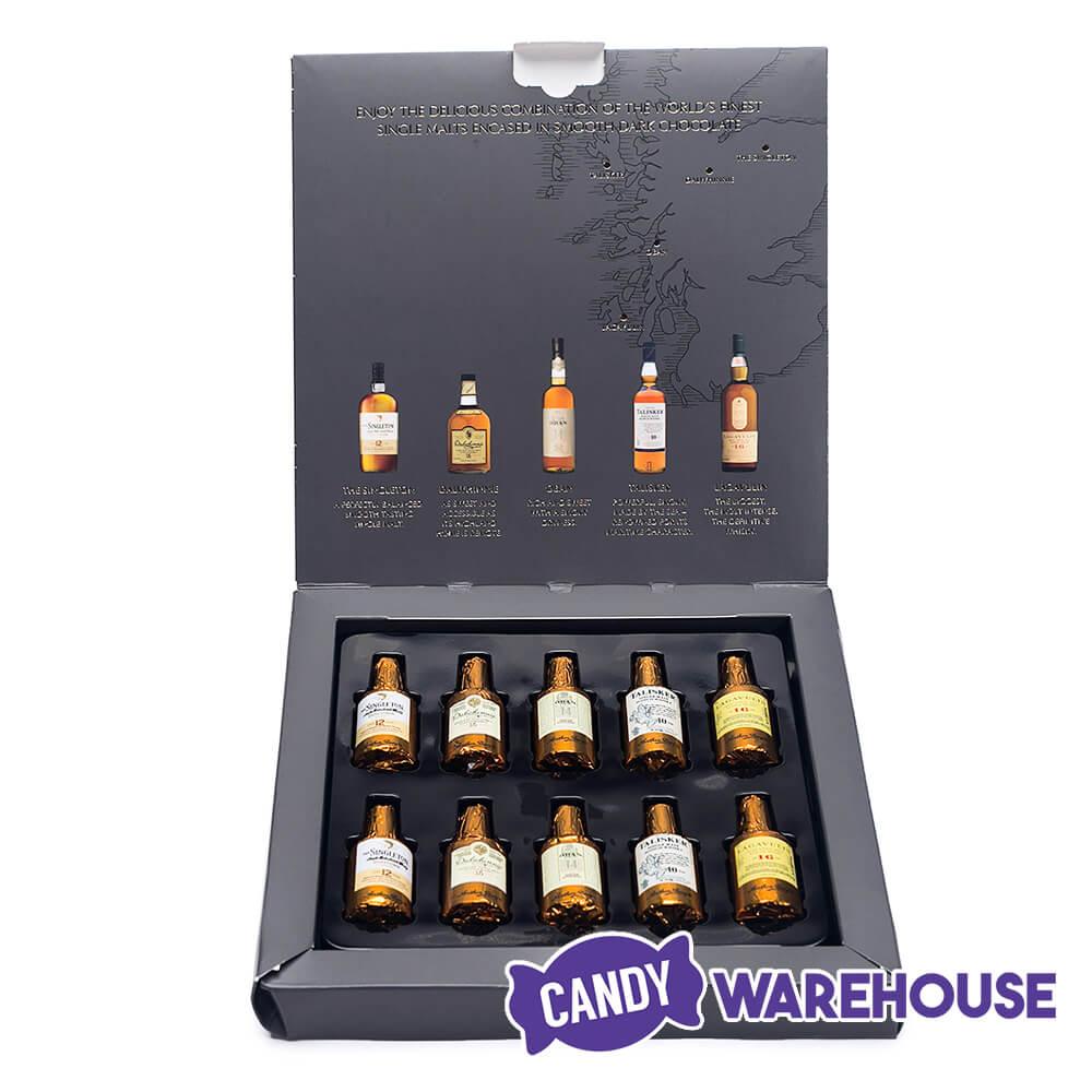 Anthon Berg Single Malt Scotch Chocolate Liquor Bottles: 10-Piece Gift Box - Candy Warehouse