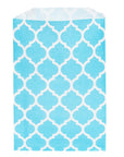 Aqua Blue Casablanca Pattern Candy Bags: 25-Piece Pack