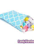 Aqua Blue Casablanca Pattern Candy Bags: 25-Piece Pack