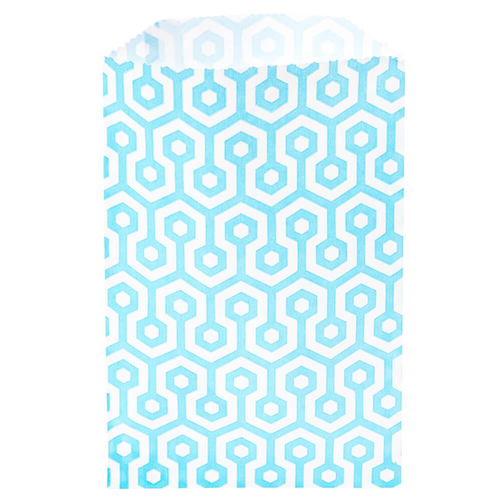 Aqua Blue Honeycomb Candy Bags: 25-Piece Pack - Candy Warehouse