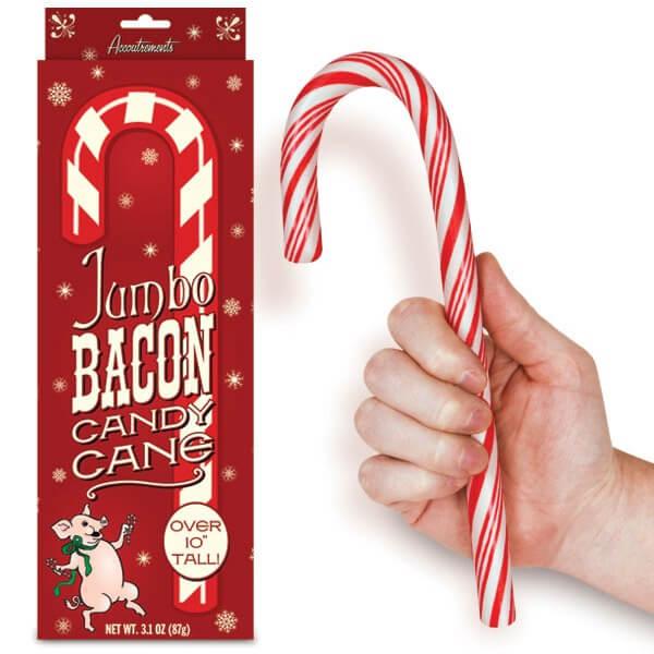 Archie McPhee Jumbo Bacon Candy Cane - Candy Warehouse