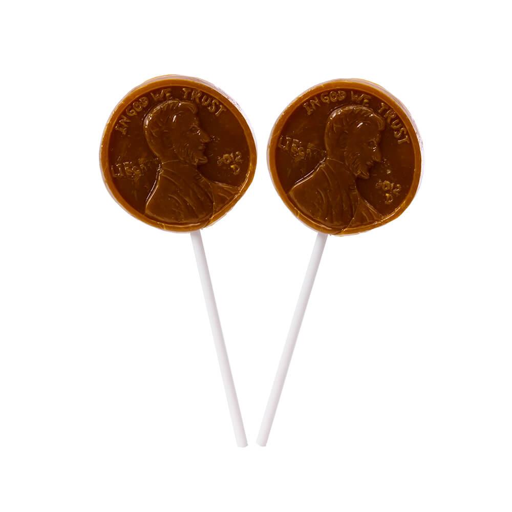 Archie McPhee Lucky Penny Lollipops: 2-Piece Set - Candy Warehouse