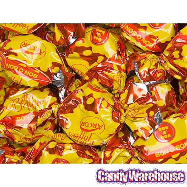 Arcor Bon o Bon Peanut Butter Filled Butter Toffees Candy: 1LB Bag - Candy Warehouse