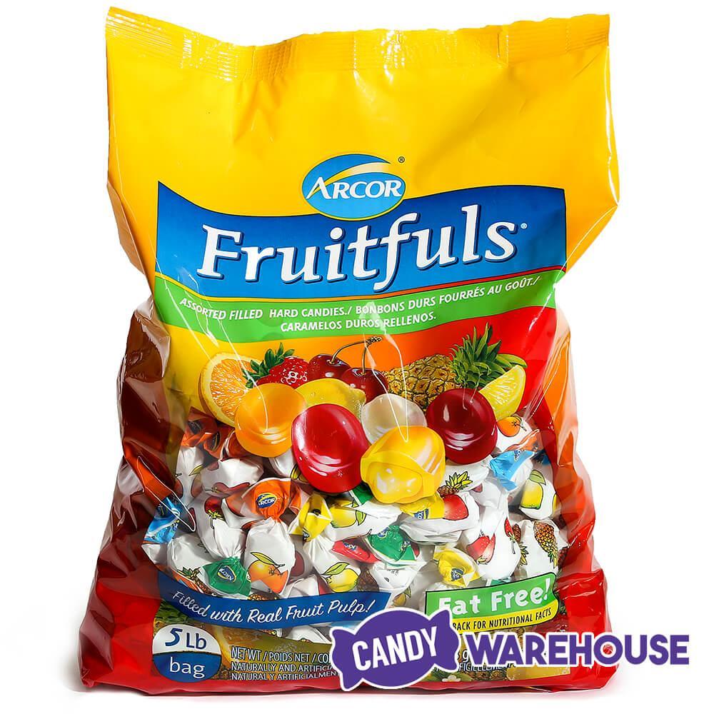 Arcor Fruitfuls Sachet Wrapped Fruit Bon Bons Candy: 5LB Bag