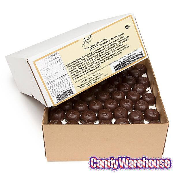 Asher&#39;s Caramel Marshmallow Chocolates - Dark: 6LB Box - Candy Warehouse