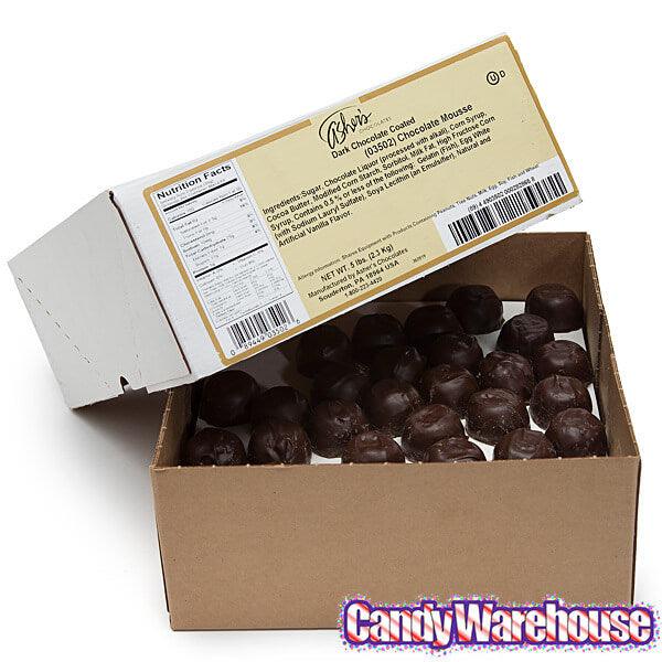 Asher's Chocolate Mousse Chocolates - Dark: 5LB Box - Candy Warehouse