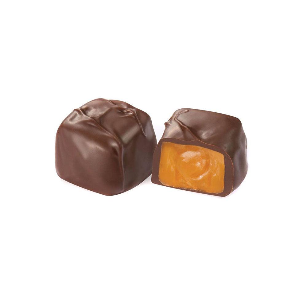 Asher&#39;s Dark Chocolate Bourbon Caramels: 6LB Box - Candy Warehouse