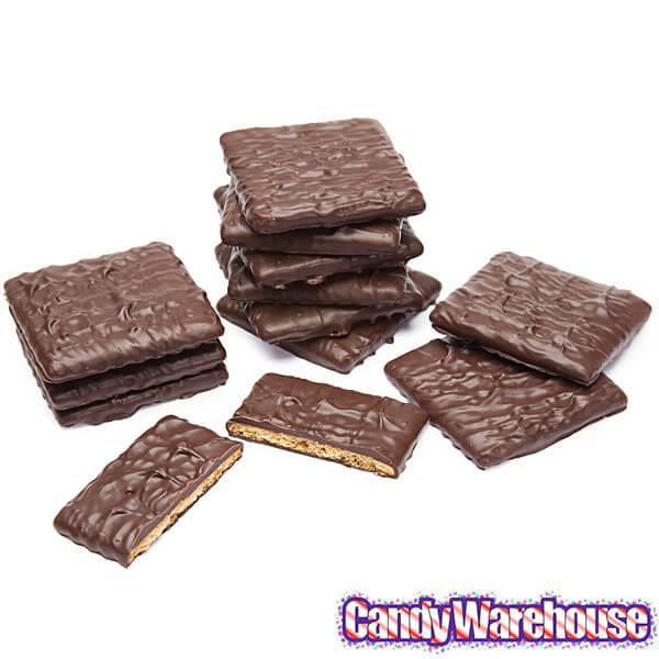 Asher's Dark Chocolate Covered Graham Crackers: 5LB Box - Candy Warehouse