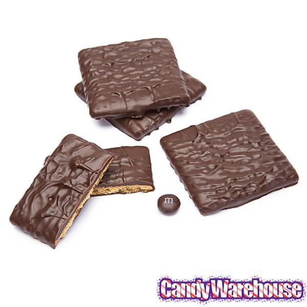 Asher's Dark Chocolate Covered Graham Crackers: 5LB Box - Candy Warehouse