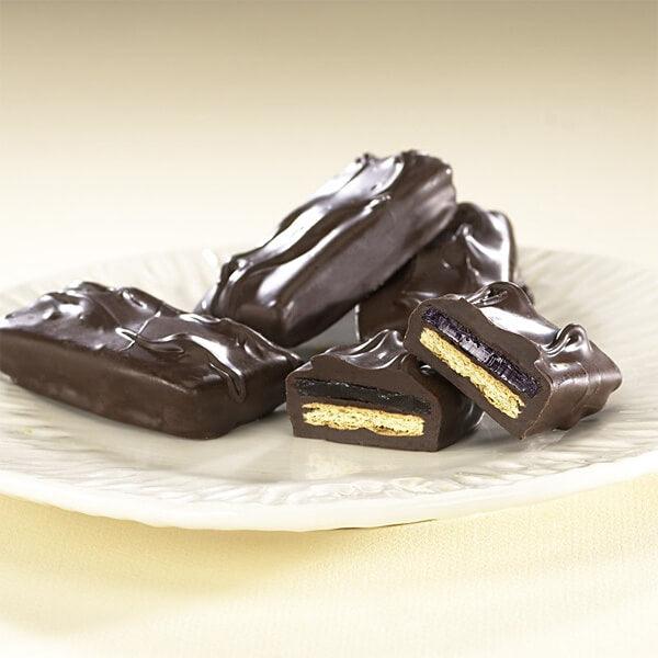 Asher's Dark Chocolate Covered Graham Crackers with Jelly: 5LB Box - Candy Warehouse