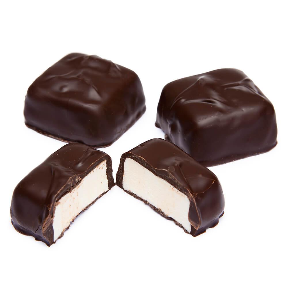 Asher's Dark Chocolate Covered Jumbo Marshmallows: 5LB Box - Candy Warehouse