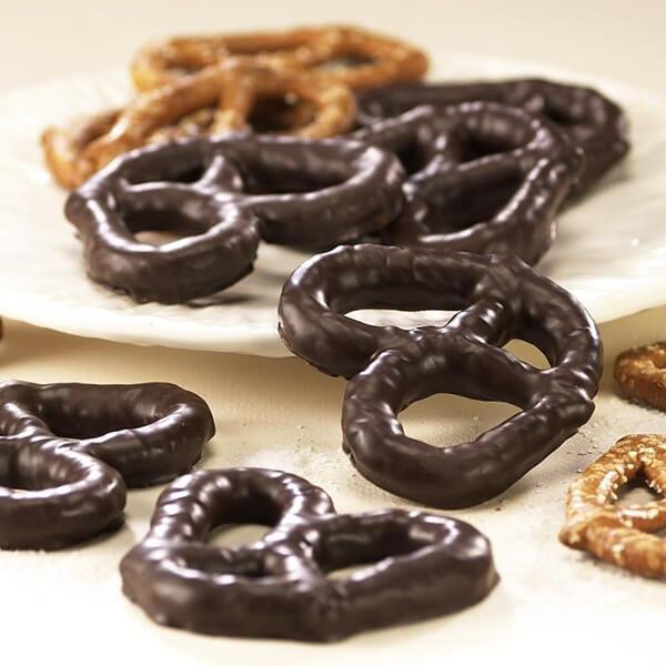 Asher&#39;s Dark Chocolate Covered Pretzels: 6LB Box - Candy Warehouse