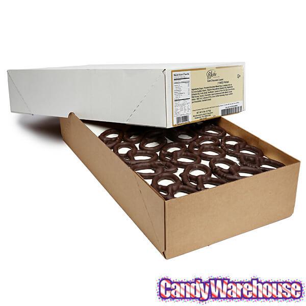 Asher&#39;s Dark Chocolate Covered Pretzels: 6LB Box - Candy Warehouse