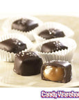 Asher's Dark Chocolate Sea Salt Caramels: 12-Piece Box - Candy Warehouse