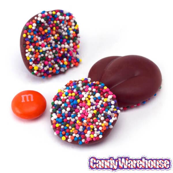 Asher's Deluxe Milk Chocolate Drops with Rainbow Nonpareils: 8LB Box - Candy Warehouse