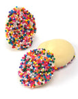 Asher's Deluxe White Chocolate Drops with Rainbow Nonpareils: 8LB Box